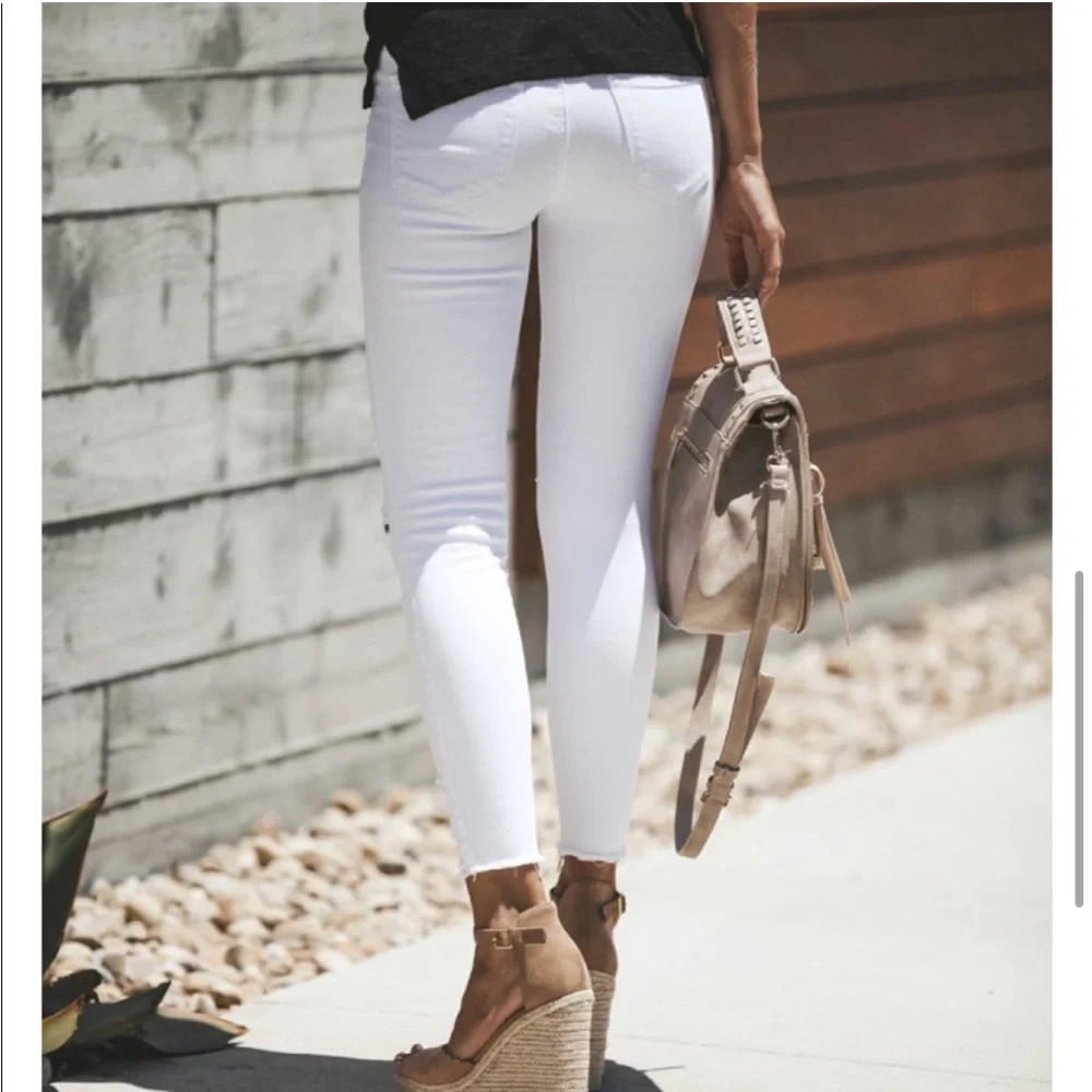 VICI KanCan white distressed skinny jeans